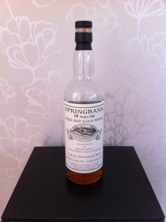 Highland Halitosis buteljering 4 Springbank 10 YO First fill Port Cask